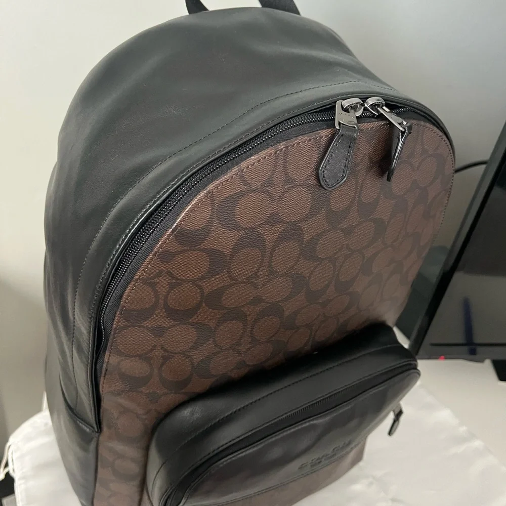 Coach Men's Brown and Black Backpack